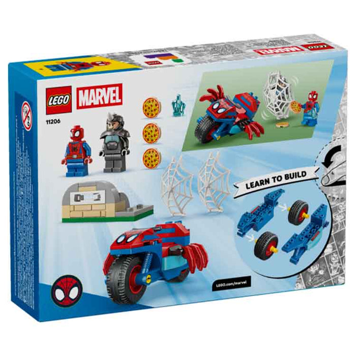 LEGO 11206 Spidey on his Motorcycle vs Rhino