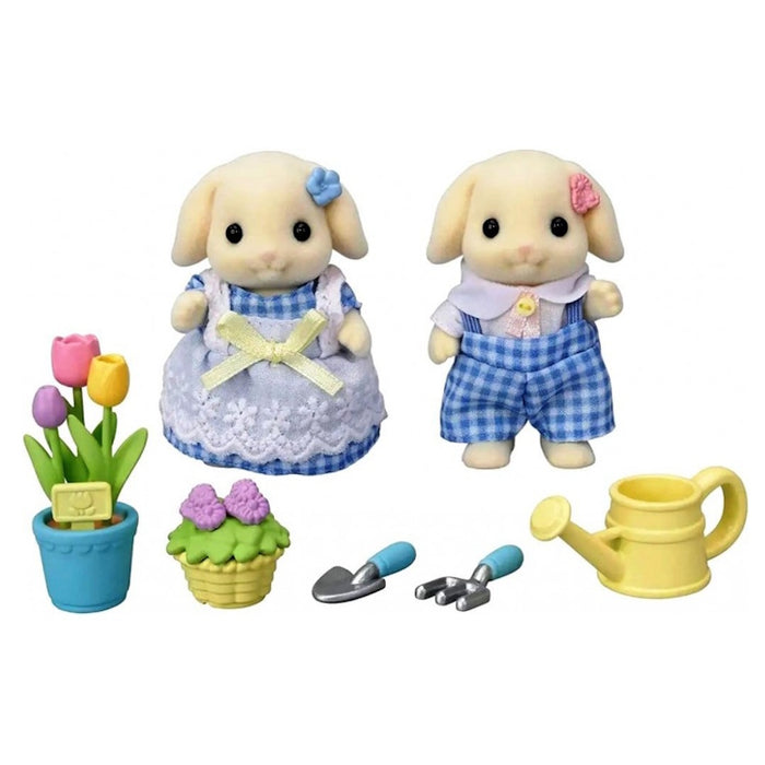 Sylvanian Families - Blossom Gardening Set - Flora Rabbit Brother & Sister