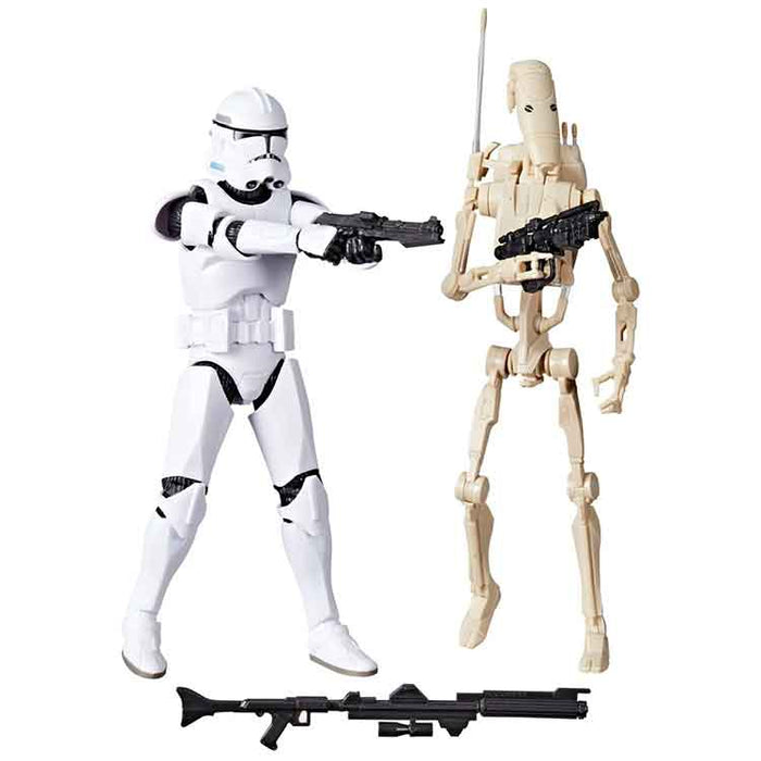 Star Wars The Black Series 6-Inch Phase II Clone Trooper & Battle Droid Action Figures