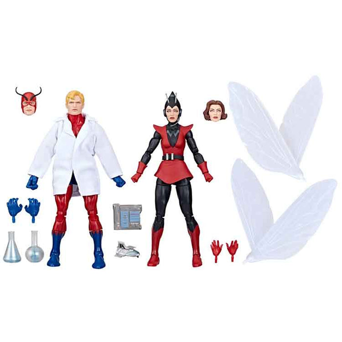 Avengers Marvel Legends Series Hank Pym (Giant-Man) and Janet Van Dyne (Wasp) 6-Inch Action Figure 2-Pack