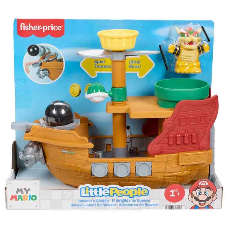 Little People Super Mario Bowsers Airship