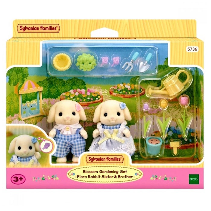 Sylvanian Families - Blossom Gardening Set - Flora Rabbit Brother & Sister