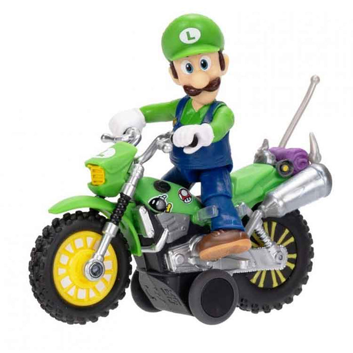 Super Mario Galaxy Movie 2.5-inch Luigi Figure with Motorcycle