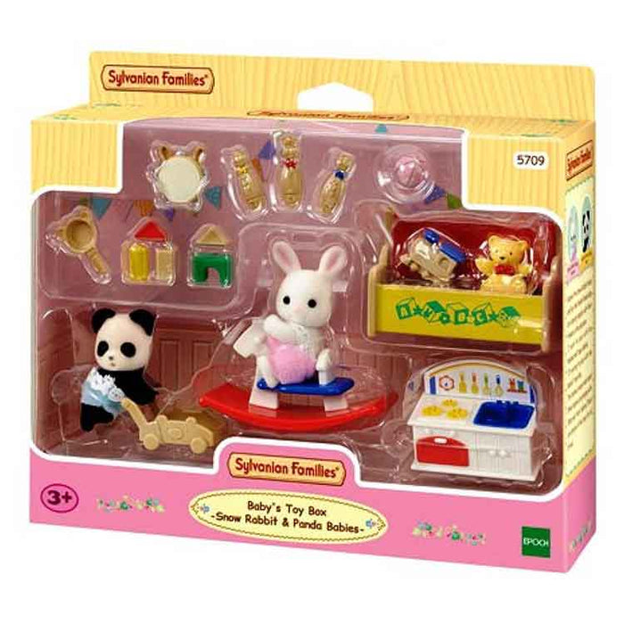 Sylvanian Families - Baby's Toy Box - Snow Rabbit & Panda Baby