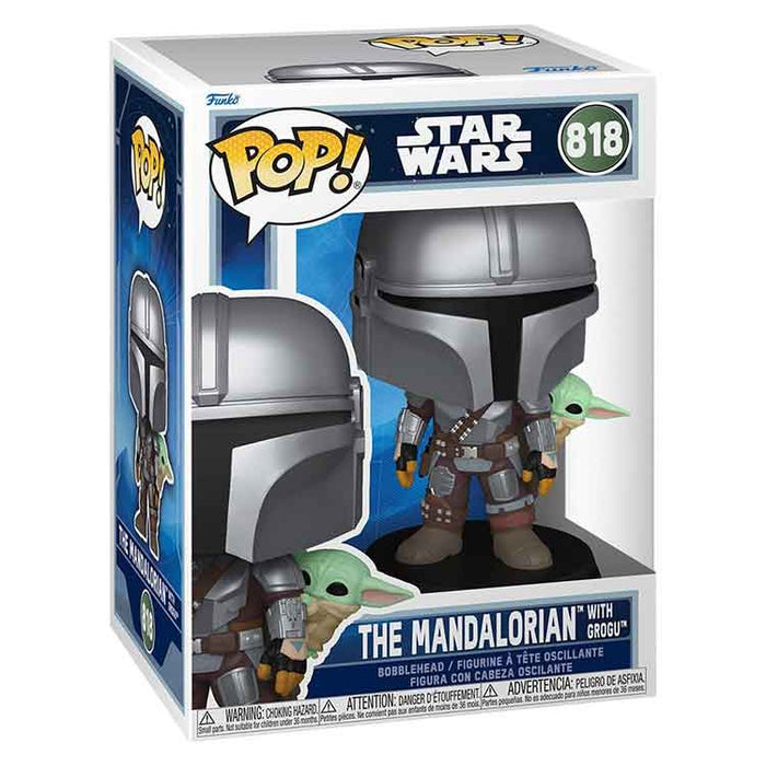 Funko Star Wars: The Mandalorian and Grogu POP! Vinyl Bobblehead Figure The Mandalorian with Grogu