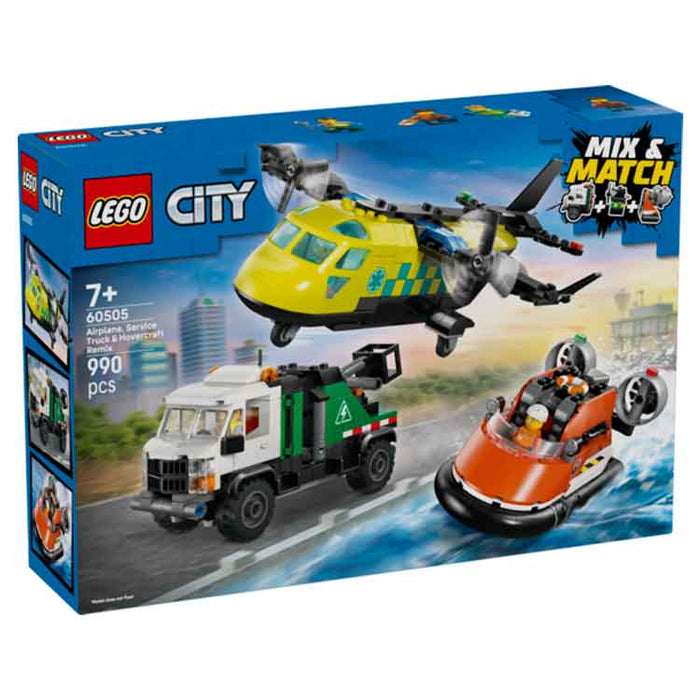 LEGO 60505 Airplane, Service Truck & Hovercraft Remix