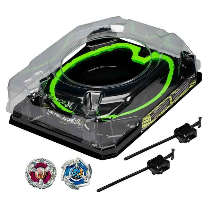 Beyblade X Xtreme Battle Set with Beystadium Arena featuring X-Celerator Rail