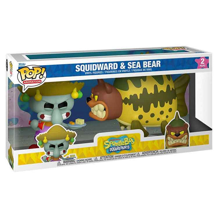 Funko SpongeBob SquarePants POP! Animation Vinyl Figure 2-Pack Squidward & Sea Bear