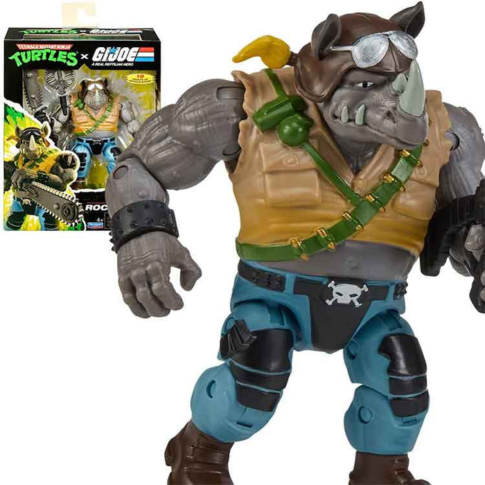 Teenage Mutant Ninja Turtles x G.I. Joe Rocksteady x Buzzer Action Figure