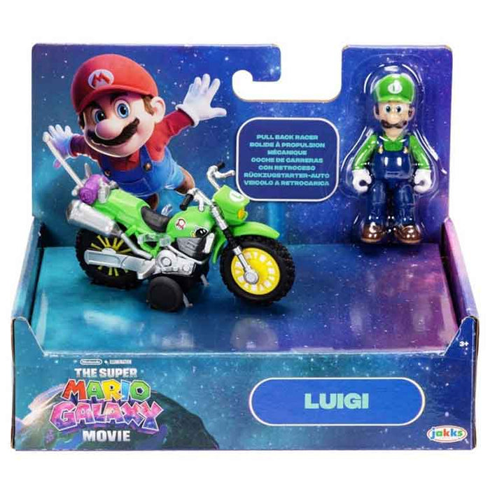 Super Mario Galaxy Movie 2.5-inch Luigi Figure with Motorcycle