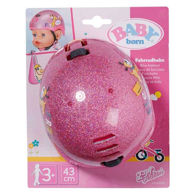 baby born bike helmet City 43 cm Doll Scooter - For Little Hands, Creative Play Develops Empathy & Social Skills - Ages 3+ Its a great accessory for little girls who love to play with their dolls. BABY born Bike Helmet for