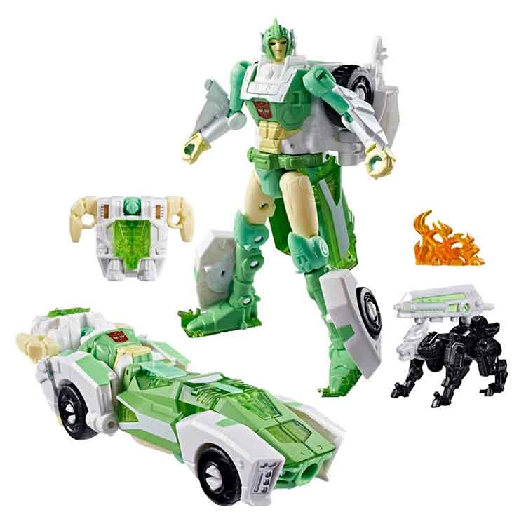 Transformers Generations War for Cybertron: Siege Deluxe Class WFC-S15 Autobot Greenlight with Dazzlestrike