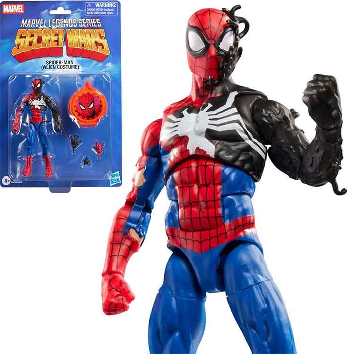 Secret Wars Marvel Legends Series Spider-Man (Alien Costume) 6-Inch Action Figure
