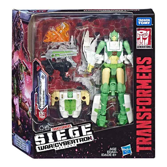 Transformers Generations War for Cybertron: Siege Deluxe Class WFC-S15 Autobot Greenlight with Dazzlestrike