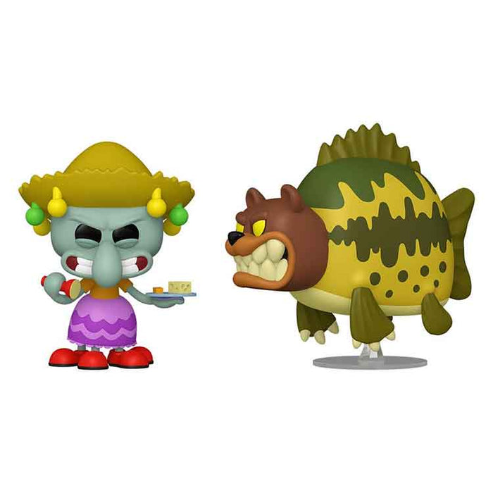 Funko SpongeBob SquarePants POP! Animation Vinyl Figure 2-Pack Squidward & Sea Bear