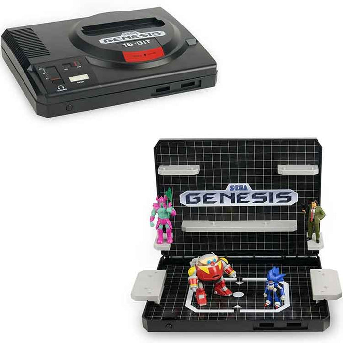 Console Heroes Sega Genesis Supervillain Boss Bundle Playset with Cartridge Storage Tray