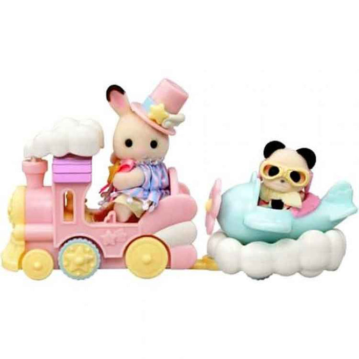 Sylvanian Families - Amusement Park Ride Set - Plane & Train