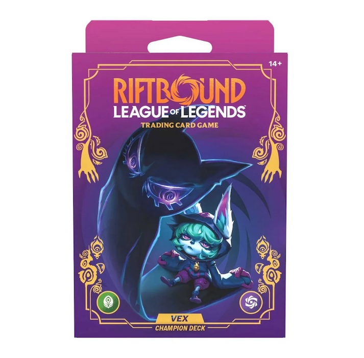 Riftbound: League of Legends Trading Card Game - Unleashed Champion Deck - Vex Display